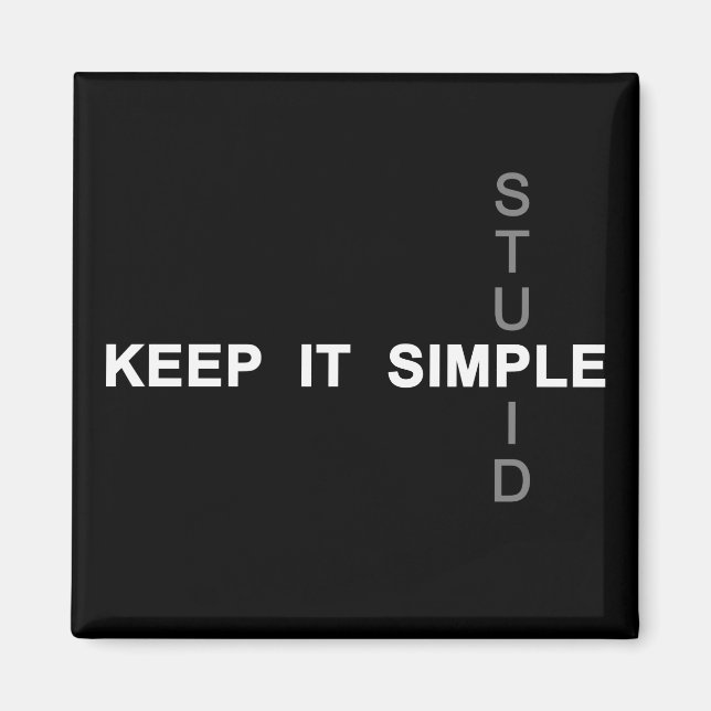 Aimant Gardez-le simple (Devant)