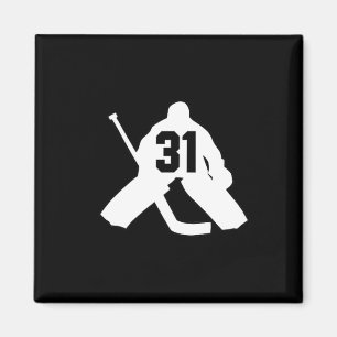 Aimant Gardien de but de hockey numéro trente-et-un 31