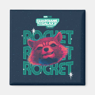 Aimant Gardiens de la Galaxie Graphique du visage de Rock