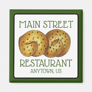 Aimant Garlic Knots Pain Roll Italien Restaurant