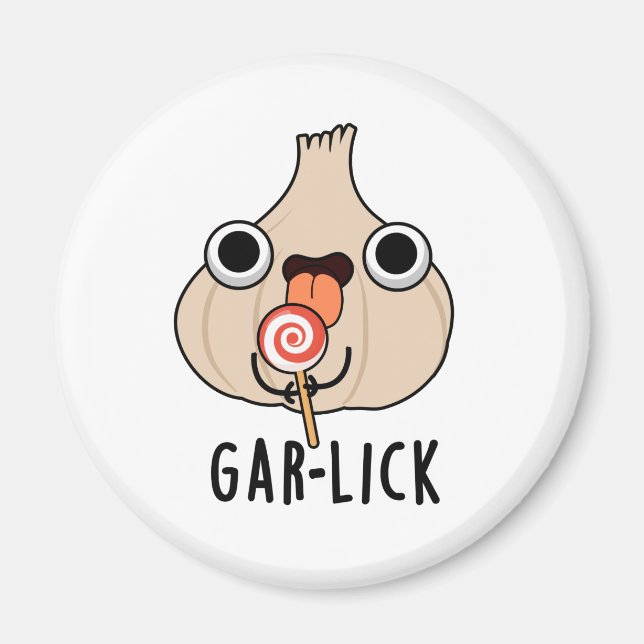 Aimant Garlick Funny Garlic Herb Pun (Devant)