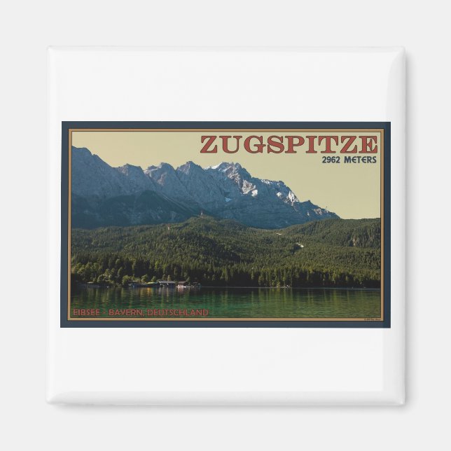 Aimant Garmisch - Zugspitze au-dessus de l'Eibsee (Devant)
