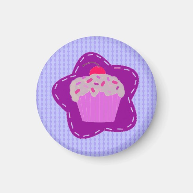 Aimant Gâteau cupcake glacé (Devant)