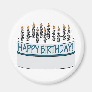 Aimant Gâteau de joyeux anniversaire