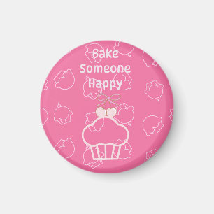 Aimant Gâteau rose