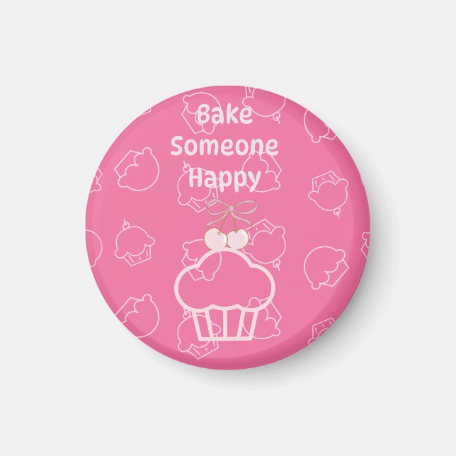 Aimant Gâteau rose (Devant)