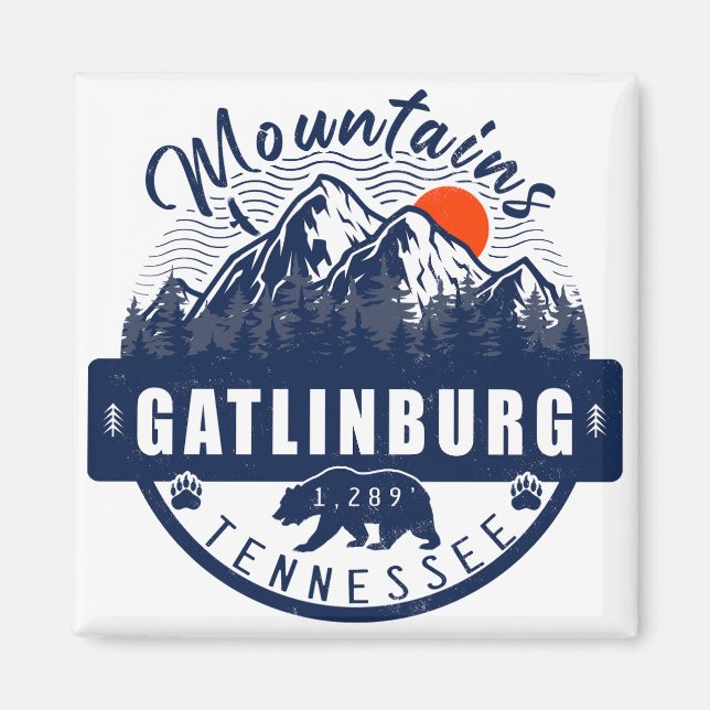 Aimant Gatlinburg Tennessee Mounts Souvenirs (Devant)