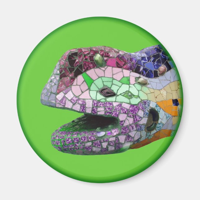 Aimant Gaudi Lizard Head Mosaques (Devant)