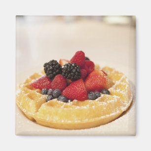 Aimant gaufre de fruits frais