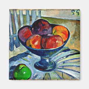 Aimant Gauguin - Plat de fruits sur une chaise de jardin
