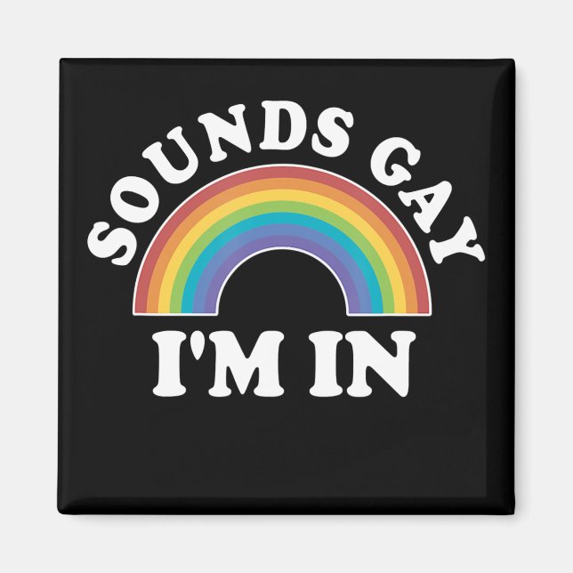 Aimant Gay pride Hommes Femmes Lgbt Arc En Ciel Sonne Gay (Devant)