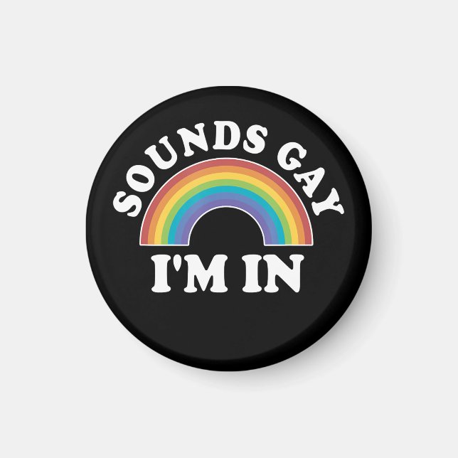 Aimant Gay pride Hommes Femmes Lgbt Arc En Ciel Sonne Gay (Devant)