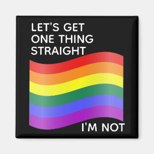 Aimant Gay pride Je ne suis pas juste Arc-en-ciel