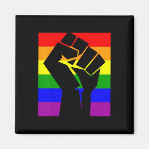 Aimant Gay pride Résiste Poing Arc-en-ciel Drapeau Lgbtq