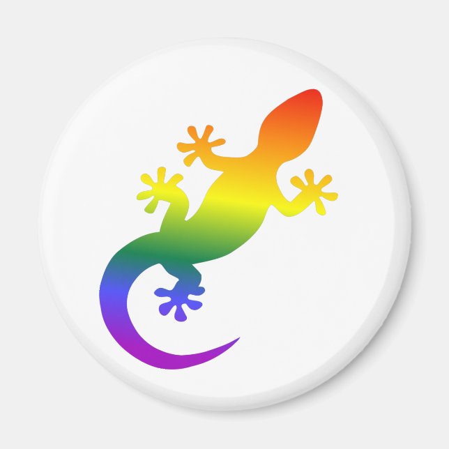 Aimant Gecko arc-en-ciel (Devant)