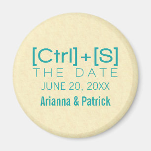 Aimant Geeky Typographie Enregistrer l'aimant de date, Tu