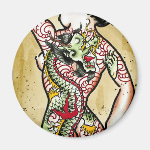Aimant "Geisha de dragon "