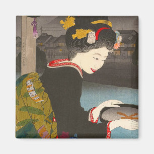 Aimant Geisha japonais traditionnel frais de classique de