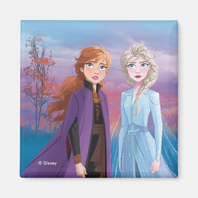 Aimant Gelé 2| Anna et Elsa| Un voyage ensemble (Devant)