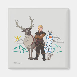 Aimant Gelé 2  Sven, Kristoff et Olaf
