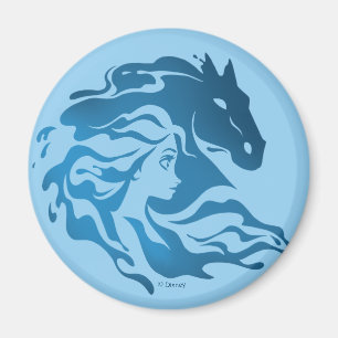 Aimant Gelée 2 : Silhouette D'Aquarelle Elsa Et Nokk