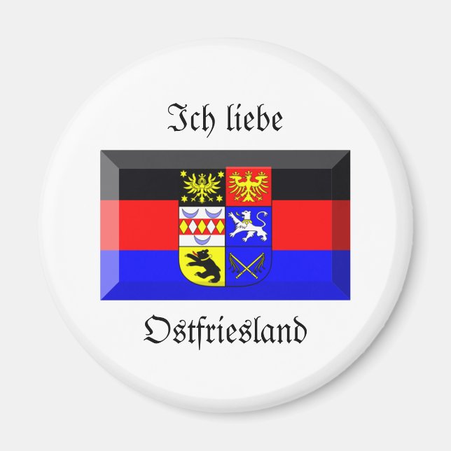 Aimant Gem Drapeau Ostfriesland (Devant)