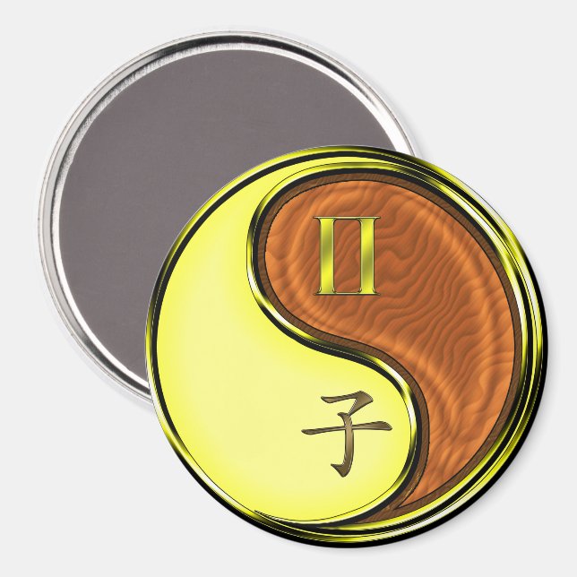 Aimant Gémeaux & Rat de Bois (Recto/Verso)