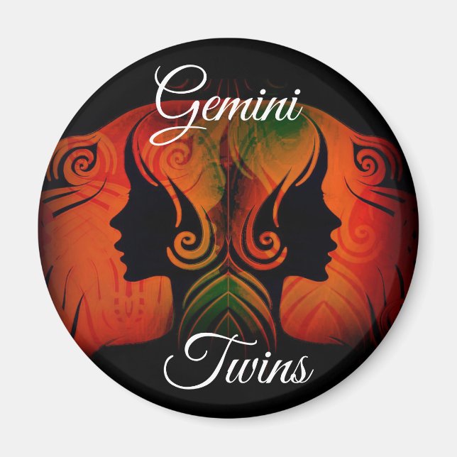 Aimant Gemini Twins Zodiac Horoscope (Devant)