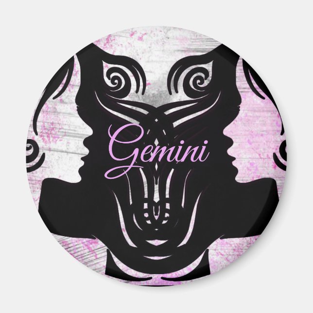 Aimant Gemini Twins Zodiac Horoscope (Devant)