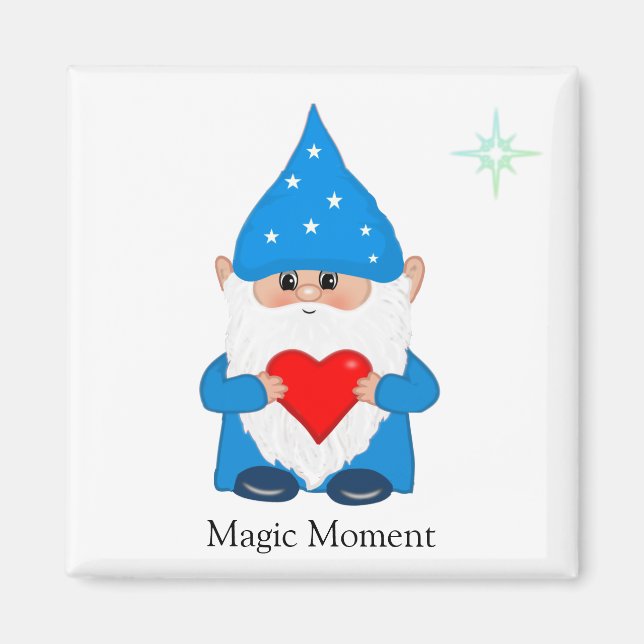 Aimant Gène magique mignon avec coeur sur blanc (Devant)