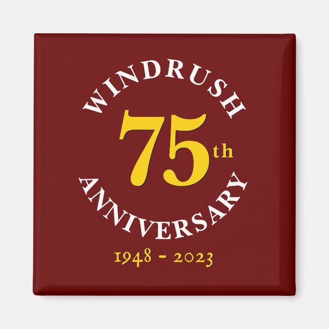 Aimant Génération Windrush 75e anniversaire (Devant)