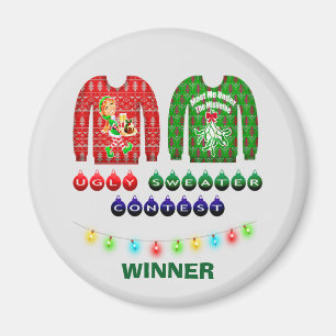 Aimant Génial gagnant du concours de pull de Noël Custom