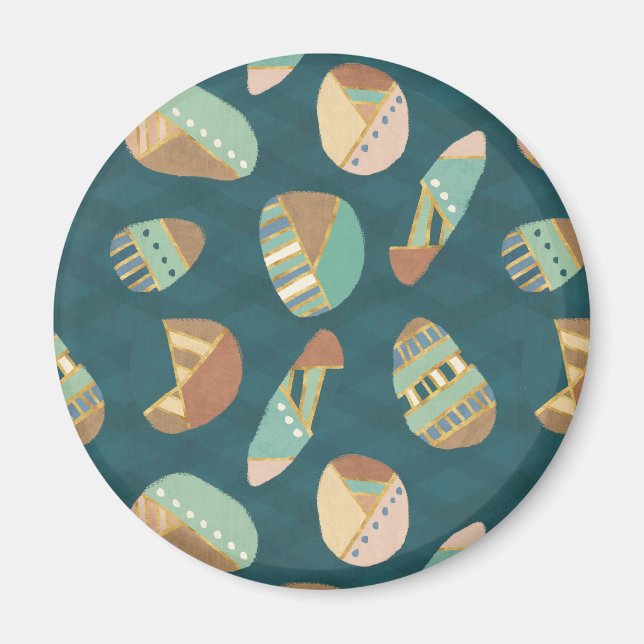 Aimant Geo Step extérieur | Motif bleu (Devant)