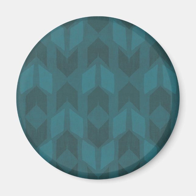 Aimant Geo Step extérieur | Motif Turquoise foncé (Devant)