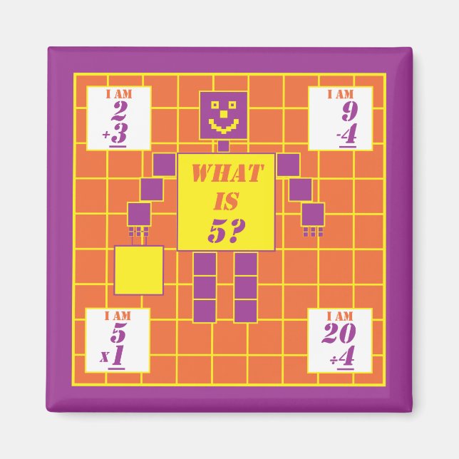 Aimant Géométrie-aimant-Carré-Âge 5 (Devant)