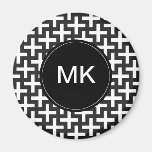 Aimant Géométrie noir et blanc