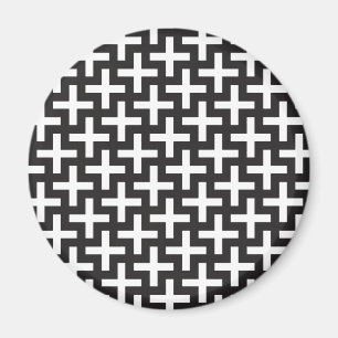 Aimant Géométrique noir et blanc