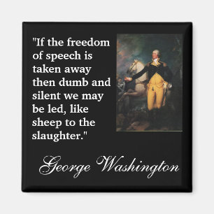 Aimant George Washington Cite "Si la liberté de..."