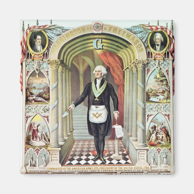 Aimant George Washington comme un franc-maçon (Devant)