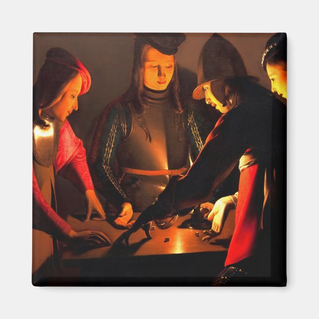 Aimant Georges de la Tour - Les Joueurs de Dices (Devant)