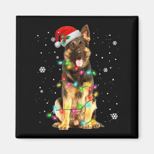 Aimant German Shepherd Dog Tree Christmas Sweater Xmas Do