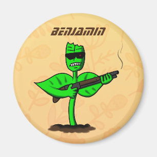 Aimant Germinator cyborg plante dessin humoristique
