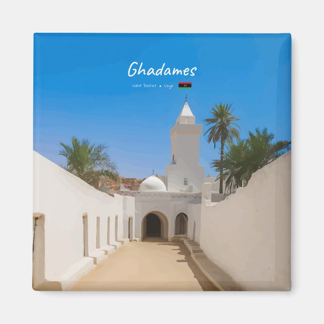 Aimant Ghadames, Libye - Mosquée Blanche (Devant)