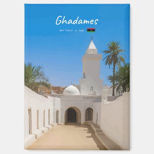 Aimant Ghadames, Libye - Mosquée Blanche Plate