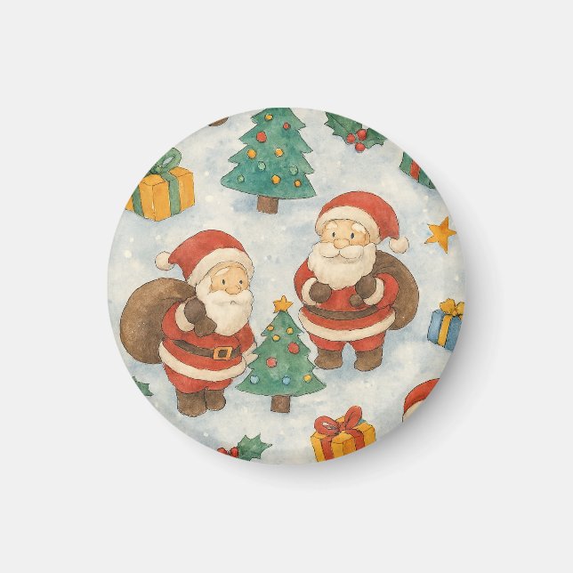 Aimant Ghibli-Style Christmas Pattern (Devant)