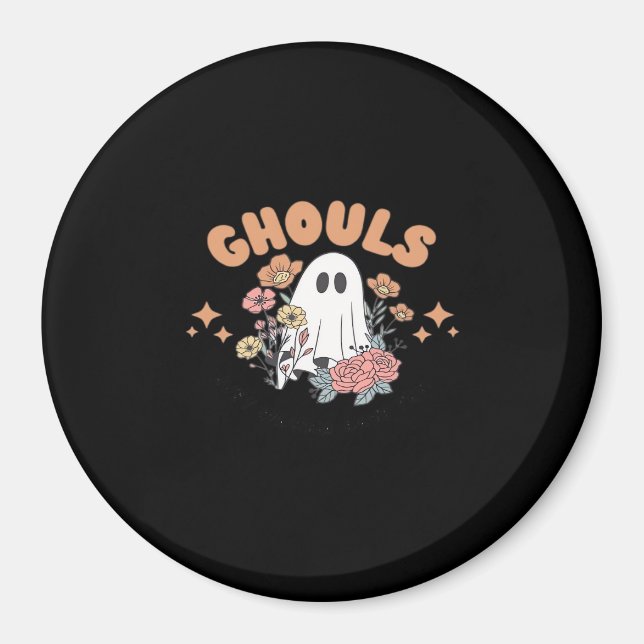 Aimant Ghouls veut juste s'amuser Halloween Art Sloth Des (Devant)