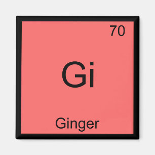 Aimant Gi - Chimie Symbole du tableau périodique du Ginge