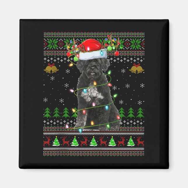 Aimant Giant Schnauzer Dog Ugly Christmas Sweaters Holida (Devant)