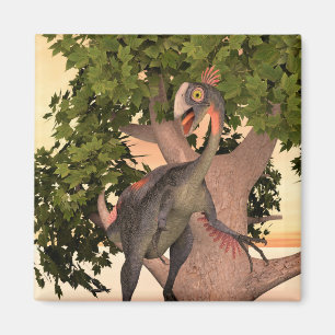 Aimant Gigantoraptor Art d'aventure pour enfants Dinosaur