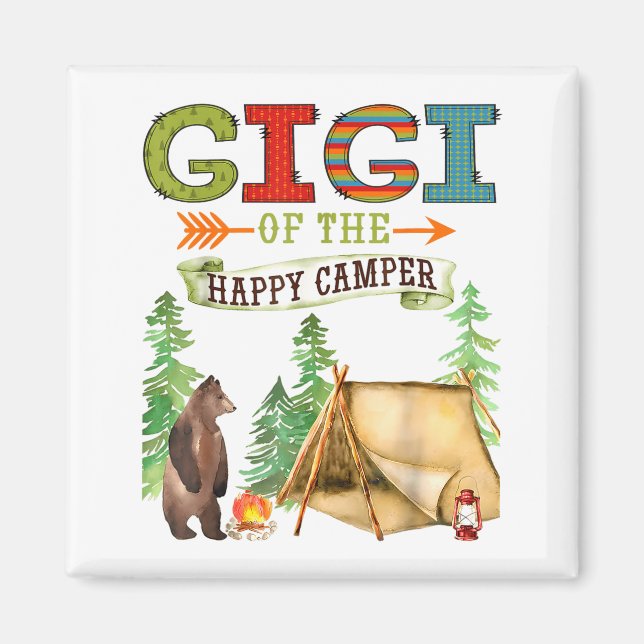 Aimant Gigi Of The Happy Camper First Birthday Camng  (Devant)